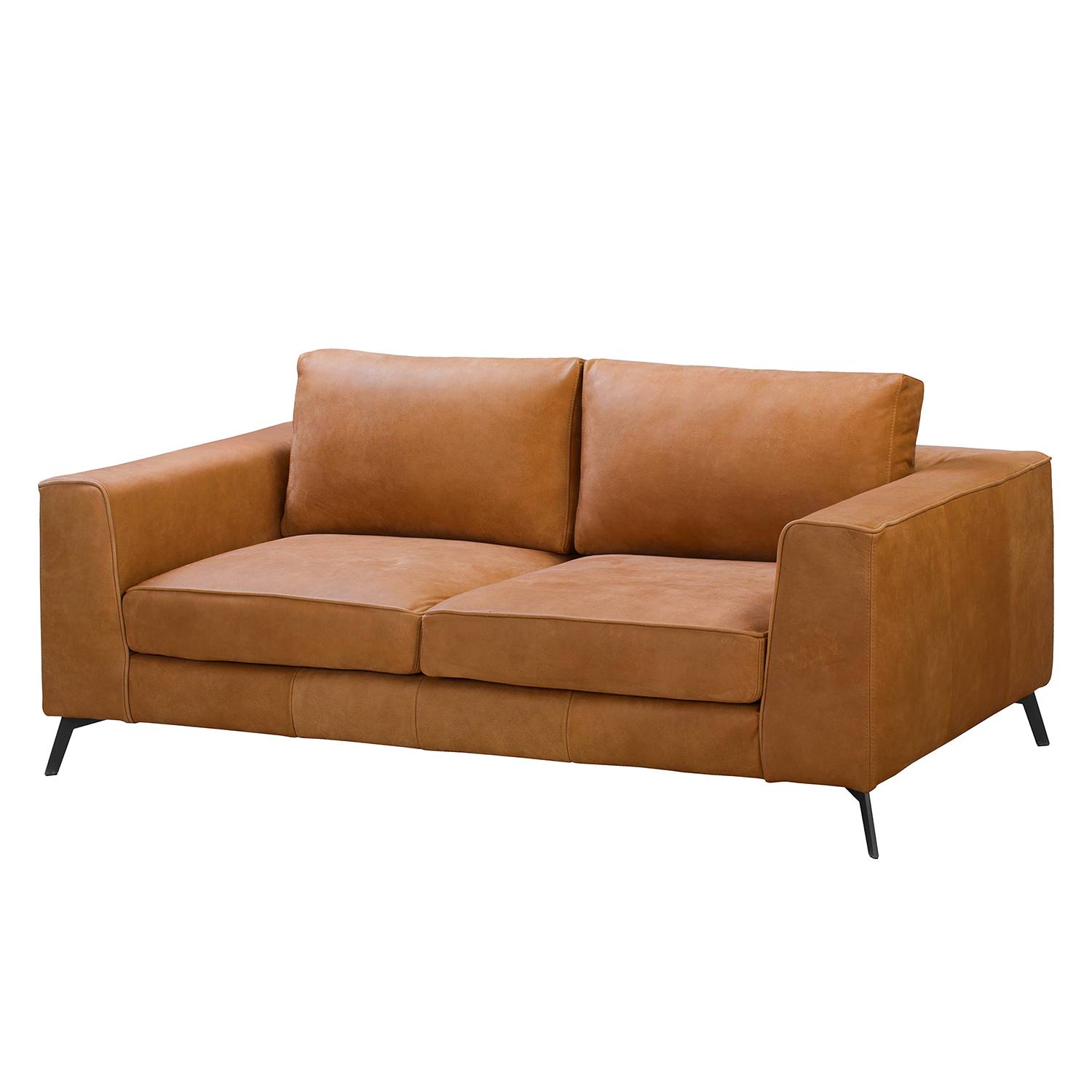 ars manufacti Sofa Sanchez II 2-Sitzer Cognac Echtleder 187x84x106 cm von kollected