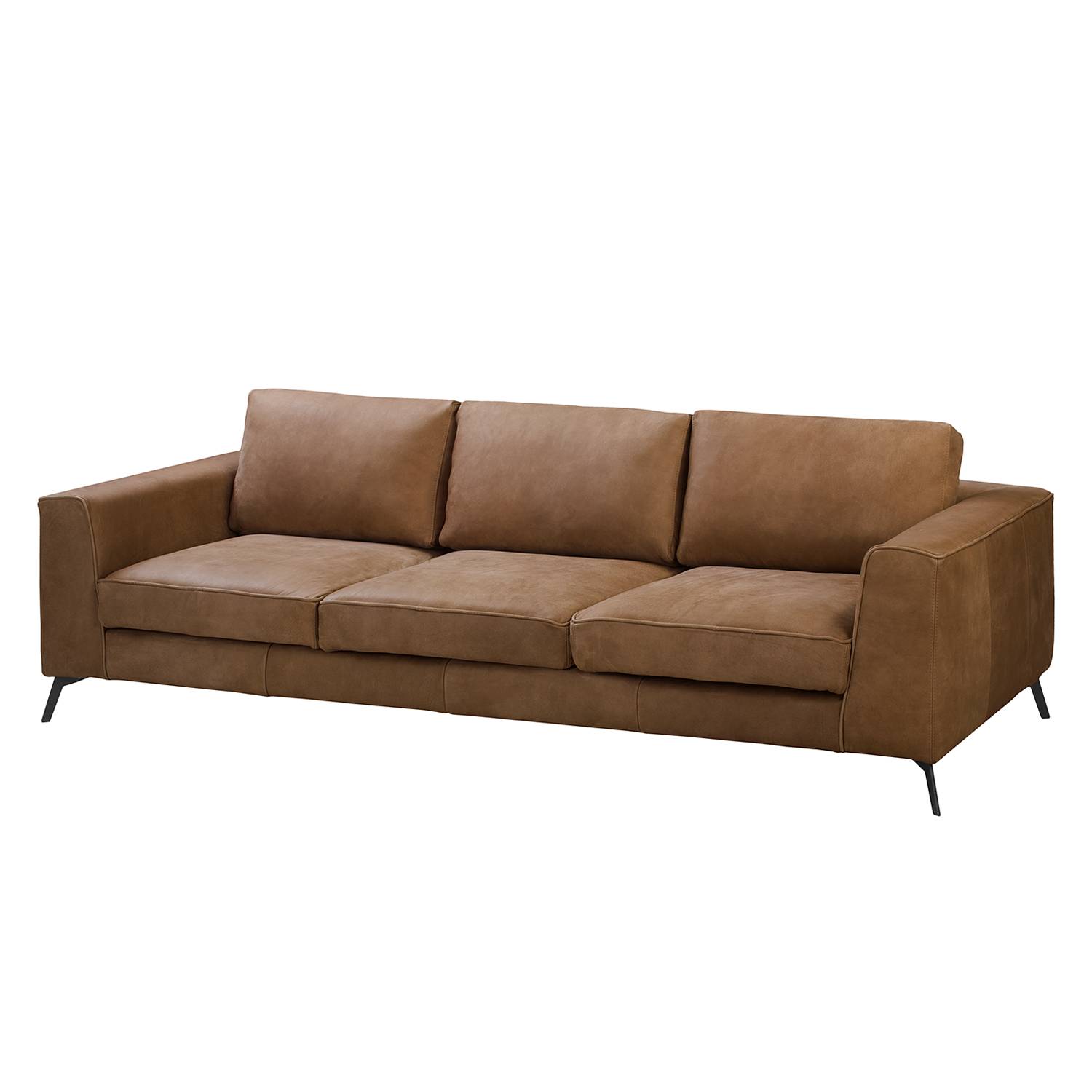 ars manufacti Sofa Sanchez II 3-Sitzer Braun Echtleder 252x84x106 cm von kollected