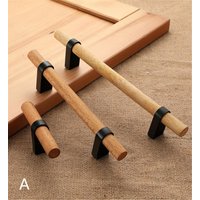 3.0" 3.78'' 5'' Holz Schubladengriffe Griffe Schwarz T Knauf Kommode Pulls Gebürstet Nickel Küchenschrank Türknopf Griff 96 128 Mm von JackAccessories