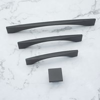 3.78" 5" 7.55" Schwarzer Schrankgriff Kommode Knauf Küche Türgriff Dekorative Schubladengriffe Moderne Möbel Hardware von JackAccessories