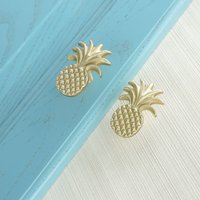 Ananas Knäufe Modern Messing Kommode Knauf Pulls Küche Garderobe Schrank Schubladenknopf Gold Dekor von JackAccessories