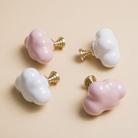 Wolke Knäufe Keramik Kommode Schubladen Griffe Rosa Weiß Grau Küchenschrank Knauf Kinder Knobs Hardware von JackAccessories