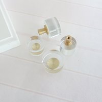 Gold Klar Kristall Knauf Glas Knäufe Griffe Kommode Pulls Schrank Knaufs Schubladenknöpfe Türgriffe Küchenschrank von JackAccessories