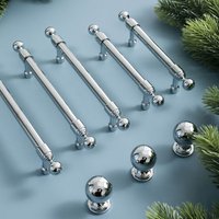 Silber Chrom Schrank Griffe Knäufe Schublade Küche Dresser Knobs Schrankknopf Hardware von JackAccessories