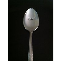 Genießen-Repurposed Vintage Hand Gestempelt Teelöffel Genießen-Repurposed Vintage Hand Gestempelt Teelöffel von JackBradyStudios