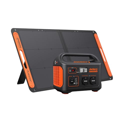 Jackery Solargenerator 1000, 1002WH Tragbare Powerstation mit SolarSaga 100W Solarpanels, 2 * 230V 1000W AC Steckdose mobile Stromversorgung für Wohnmobil Outdoor, Heimwerken und als Notstromagarat von Jackery