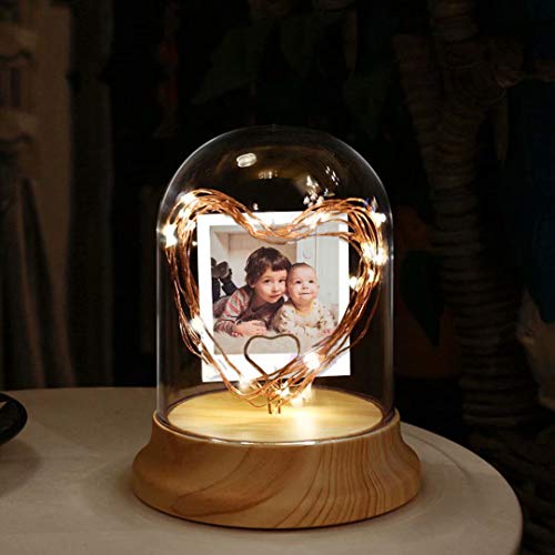 Personalisierte benutzerdefinierte Foto Nachtlicht romantischen Fotorahmen mit LED-Licht Tischlampe personalisierte Geschenk für Hochzeitstag Weihnachten Geburtstag Weihnachtsdekoration von Jacklin F