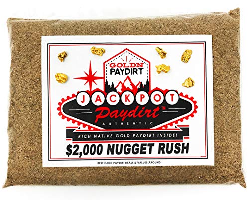 Jackpot Paydirt '2K Nugget Rush' Gold Paydirt Panning Pay Dirt Bag - Gold Prospecting Concentrat von Jackpot Paydirt