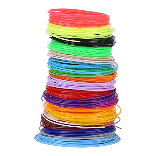 Jacksking Filament-Nachfüllungen, 20 Farben 1,75 mm PCL-Filament-Nachfüllungen für 3D-Drucker-Druckstift Niedertemperatur-3D-Drucker-Filament von Jacksking