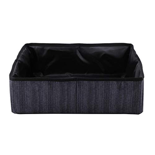 Jacksking Wasserdichtes Katzenzubehör, Nylon Kitty Katzentoilette, Multifunktionales Reisefach, faltbar zum Mitnehmen als Haustierbett zum Mitnehmen als Katzentoilette(Black) von Jacksking