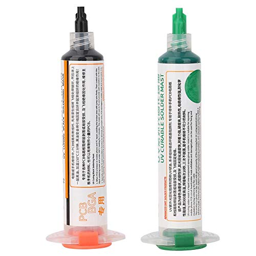 Lötmasken-Tinte, 2 Stück UV-Lichthärtende Lötmasken-Tinte BGA PCB Solder Resist Ink Schwarz + Grün von Jacksking
