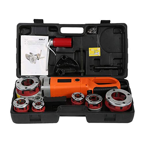 Tragbare Gewindeschneidmaschine, Hand-Einfädler für elektrische Rohre mit Tragetasche, 6 Matrizen 1/2", 3/4", 1", 1-1/4", 1-1/2"& 2", HD 2000W Power Drive Pipe Gewindeschneidmaschine von Homry