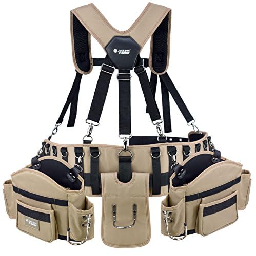 Profi Comfort-Rig Werkzeuggürtel mit Strapsen (verstellbares System mit 2 Werkzeughaken) von Jackson Palmer
