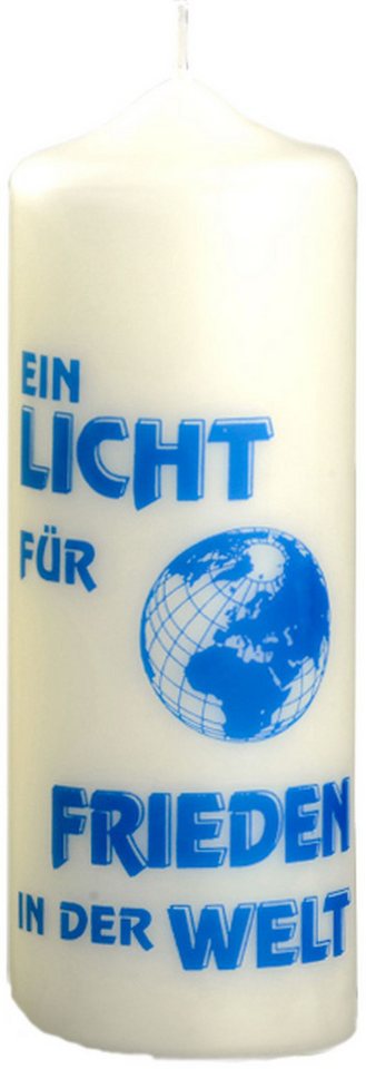 Jacob Flügel GmbH Kerzenmanufaktur Adventskerze Friedenskerze "Ein Licht für Frieden" Elfenbein 170 x Ø 60 mm von Jacob Flügel GmbH Kerzenmanufaktur