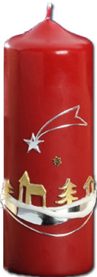 Jacob Flügel GmbH Kerzenmanufaktur Adventskerze Weihnachtskerze "Dörfchen" Dunkelrot 170 x Ø 60 mm Jacob Flügel GmbH Kerzenmanufaktur Adventskerze Weihnachtskerze "Dörfchen" Dunkelrot 170 x Ø 60 mm von Jacob Flügel GmbH Kerzenmanufaktur
