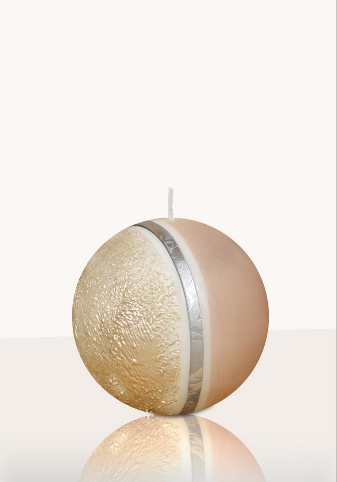 Jacob Flügel GmbH Kerzenmanufaktur Kugelkerze Designkerze Atica Kugelkerze Taupe 100 mm von Jacob Flügel GmbH Kerzenmanufaktur
