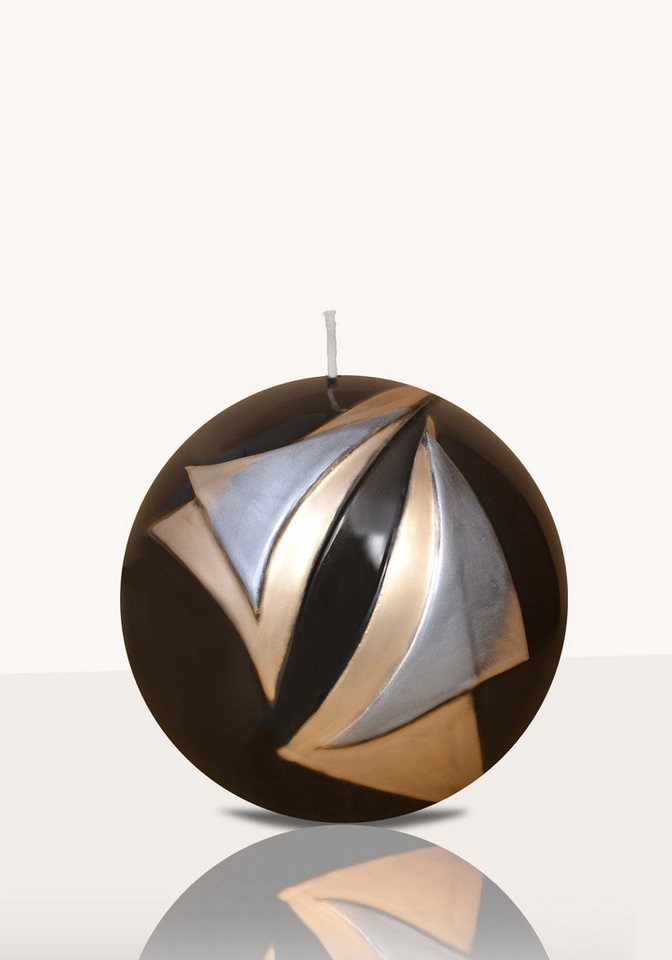 Jacob Flügel GmbH Kerzenmanufaktur Kugelkerze Designkerze Aurelia Kugelkerze Schwarz 120 mm von Jacob Flügel GmbH Kerzenmanufaktur