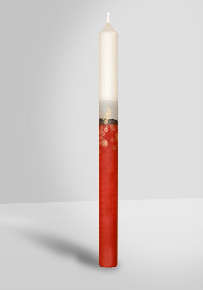 Jacob Flügel GmbH Kerzenmanufaktur Spitzkerze Designkerze Apart Stabkerze Dunkelrot 250 x Ø 22 mm von Jacob Flügel GmbH Kerzenmanufaktur