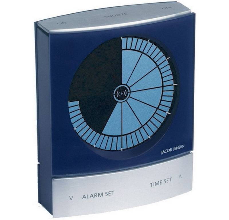 Jacob Jensen Wecker JACOB JENSEN Quarz Wecker 32040 blau metallic 6x 8 cm Alarm Snooze von Jacob Jensen