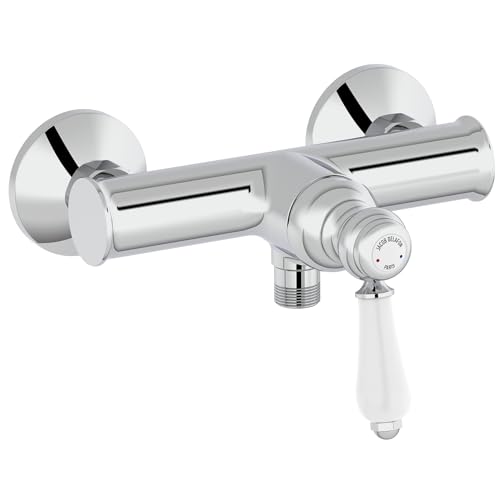 Jacob Delafon - Louise Wand-Duscharmatur, mechanisch, Retro-Design, Keramikgriff, wassersparend, 21,5 x 16,70 x 17 cm, verchromt, E24362-CP von Jacob delafon