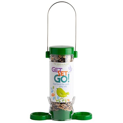 Jacobi Jayne® Get Set Go™ Vogelfutterstation zum Aufhängen, für Wild- und Gartenvögel, leicht zu reinigen, perfekt für Samenmischungen und Vogelhäuschen von Jacobi Jayne