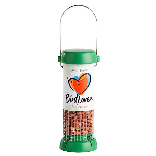 Vogelfutterspender für kleine Vögel Jacobi Jayne® Bird Lovers™ Kleine Erdnuss-Futterstation – Vogelfutterstation zum Aufhängen für Erdnüsse und Talgpellets – 0,5 Liter Fassungsvermögen Leicht zu von Jacobi Jayne