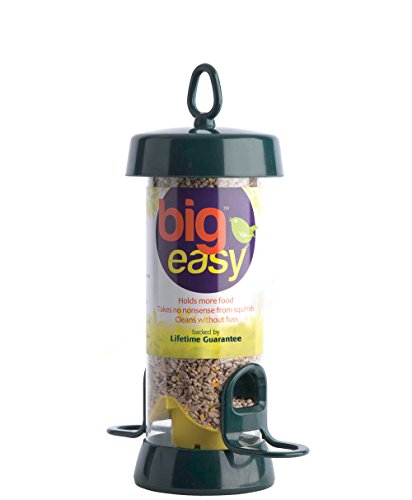 Vogelfutterspender zum Aufhängen für kleine Vögel – Jacobi Jayne® Bigeasy™ kleine Samenvogel-Futterspender für Wild- und Gartenvögel – Eichhörnchenresistente Vogelfutterstation mit integriertem von Jacobi Jayne