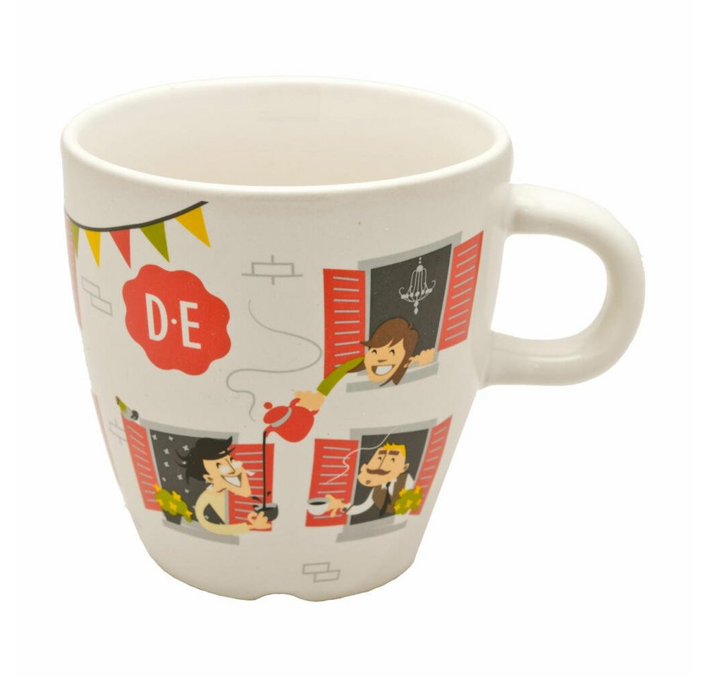 Jacobs Douwe Egberts Becher Kaffeebecher mit Henkel, Design, 260 ml, Porzellan von Jacobs Douwe Egberts