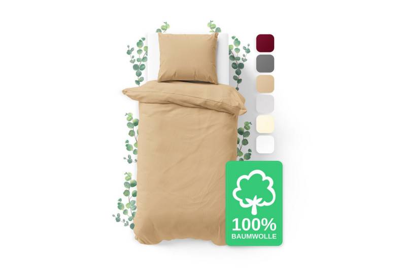 Jacobson Bettwäsche Set - 100% Baumwolle, Perkal, 2 teilig, Erhältlich in den Größen 135x200, 155x220, 200x200, 200x220, 240x220 von Jacobson