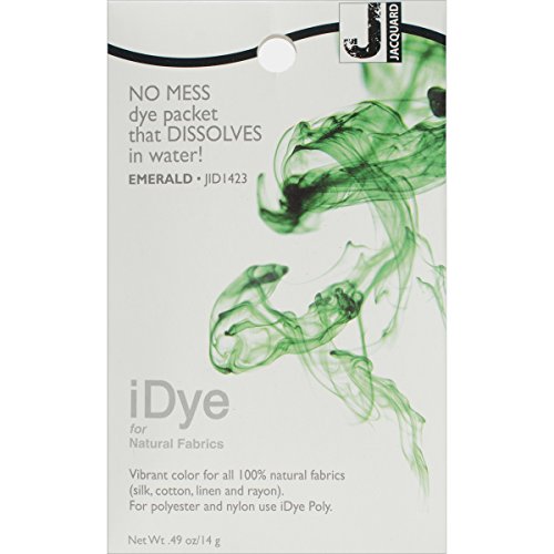 Jacquard iDye Smaragd Stoff Farbstoff für Textilien aus Naturfasern, 14g Keine Unordnung Packung von Jacquard