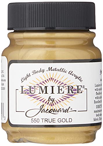 Jacquard Produkte 2,25 oz Lumiere Metallic Acrylfarbe, True Gold von Jacquard