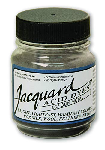 Jacquard Acid Dye for Wool, Silk and Other Protein Fibers, 1/2 Ounce Jar, Concentrated Powder, Gun Metal 637 von Jacquard