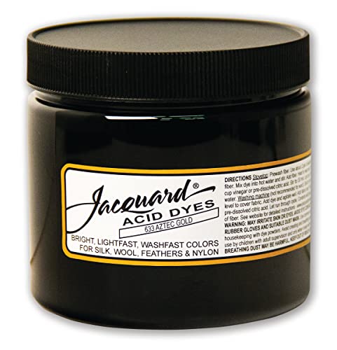 Jacquard Acid Dye for Wool, Silk and Other Protein Fibers, 8 Ounce Jar, Concentrated Powder, Aztec Gold 633 von Jacquard
