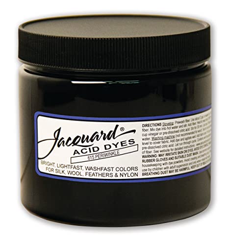 Jacquard Acid Dye for Wool, Silk and Other Protein Fibers, 8 Ounce Jar, Concentrated Powder, Periwinkle 615 von Jacquard