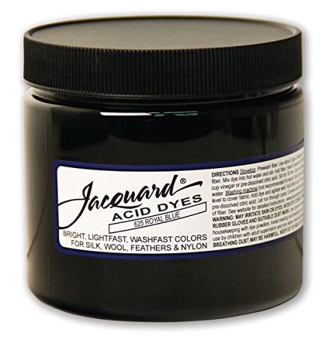 Jacquard Acid Dye for Wool, Silk and Other Protein Fibers, 8 Ounce Jar, Concentrated Powder, Royal Blue 625 von Jacquard