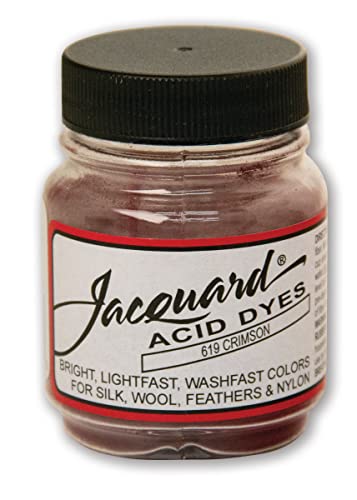 Jacquard Acid Dye – Purpurrot – 1/2 oz Nettogewicht – Säurefarbe für Wolle, Seide, Federn und Nylons – Brillante farbechte und hochkonzentrierte von Jacquard