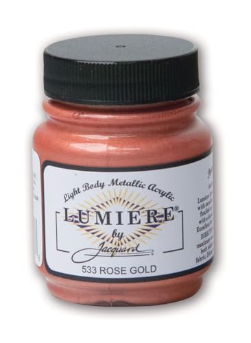 Jacquard Lumiere Metallic Acrylfarbe Roségold 2,25 oz von Jacquard