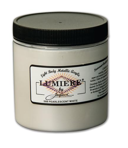 Jacquard Lumiere Stofffarbe, 237 ml, Perlglanzweiß von Jacquard