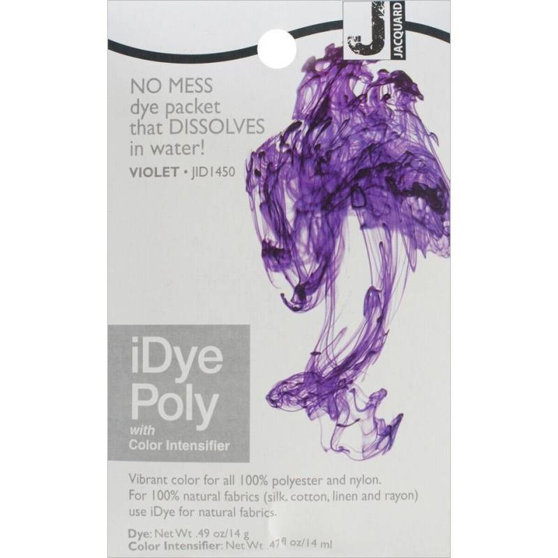 Jacquard Textilfarbe iDye Poly, Färbemittel für synthetische Gewebe, 14g Päckchen inkl. Farbverstärker von Jacquard
