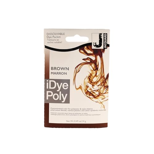 Jaquard IDYE Poly Brown Stofffarbe für synthetische Stoffe und Kleidung – kein Durcheinander von Jacquard