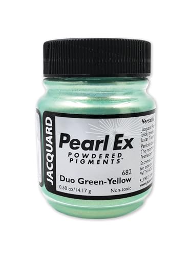 Pearl-Ex Pigment by Jacquard, Creates Metallic or Pearlescent Effect, .5 Ounce Jar, Duo Green-Yellow von Jacquard