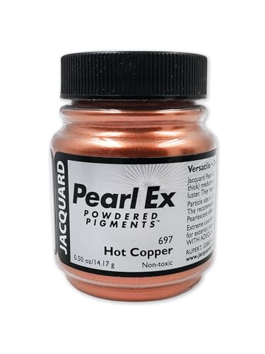 Pearl-Ex Pigment by Jacquard, Creates Metallic or Pearlescent Effect, .5 Ounce Jar, Hot Copper von Jacquard