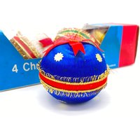 Vintage - 4Er Set Weihnachtssatin Kugeln Ornamente in Original Box von JacquelynVaccaro