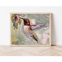 Kolibri Wanddekor, Wandkunst, Kunstdruck, Bild von JacstoneArt