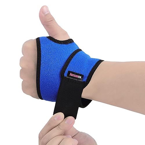 Handgelenk Bandagen, Kompressionsbandage zur Schmerzlinderung, Handgelenkstütze für Sport, Fitness, Kraftsport und Alltag, Wrist Wrap für Damen und Herren, Passend für Links und Rechts Hand (Blau) von Jacsunco