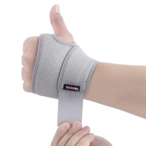 Handgelenk Bandagen, Kompressionsbandage zur Schmerzlinderung, Handgelenkstütze für Sport, Fitness, Kraftsport und Alltag, Wrist Wrap für Damen und Herren, Passend für Links und Rechts Hand (Grau) von Jacsunco