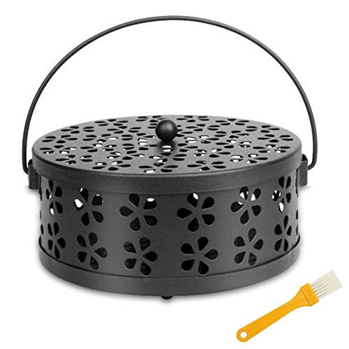 Mückenspirale Halter, Moskito Spulenhalter, Räucherstäbchenhalter, Tragbar Moskito Spulenhalter Mückenspirale Behälter, klassischer Retro Rundhalter für Schlafzimmer, Büro, öffentliche Orte (Schwarz) Mückenspirale Halter, Moskito Spulenhalter, Räucherstäbchenhalter, Tragbar Moskito Spulenhalter Mückenspirale Behälter, klassischer Retro Rundhalter für Schlafzimmer, Büro, öffentliche Orte (Schwarz) von Jacsunco