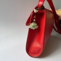Jadeit Taschenanhänger, Handy Taschenanhänger Natürlicher Myanmar Blumen Charme Beste Chines Neujahrsgeschenk von JadeArtistryMall