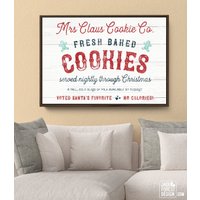 Dekorative Weihnachtsplätzchen-Kunst Im Landhausstil | Leinwand Oder Papier, Verschiedene Größen von JadeForestDecor