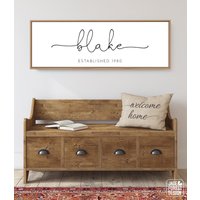 "Individuelle Nachname Wandkunst Retro Boho Style - Holzrahmen." "Individuelle Nachname Wandkunst Retro Boho Style - Holzrahmen." von JadeForestDecor
